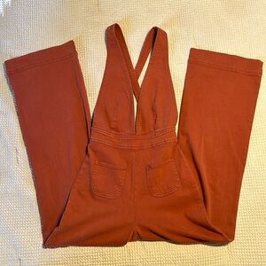 Burnt orange overalls by dollhouse